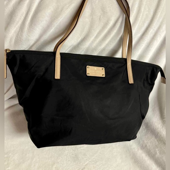 Kate Spade Black and Tan Tote Bag - Picture 1 of 10